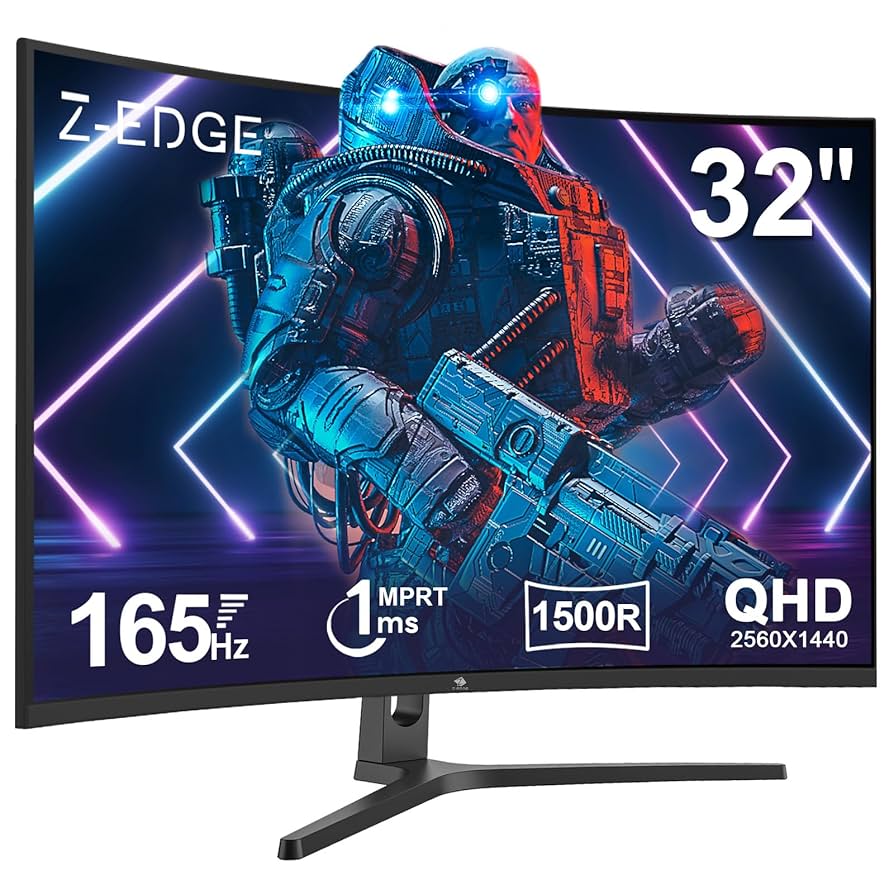  Go　32G Z-Edge 32-inch Curved Gaming Monitor 16:9 QHD 2560x1440 165